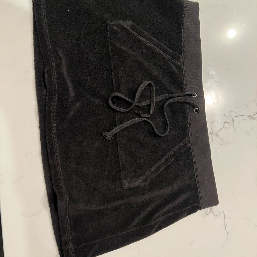 Juicy Couture black terry Mini Skirt